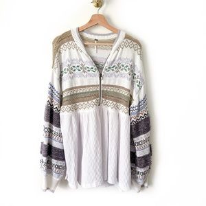 ⭐️ Free People | Multicolor Patterned Knit Sweater
